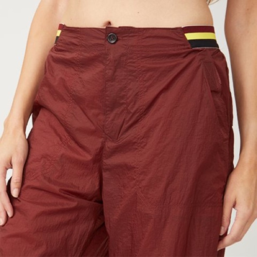 Free People Rust Copper Ripple Sport Jogger Athletic Crop Pants - Picture 11 of 12